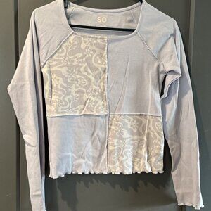 girls long sleeve lavender purple long sleeve short XL 14/16